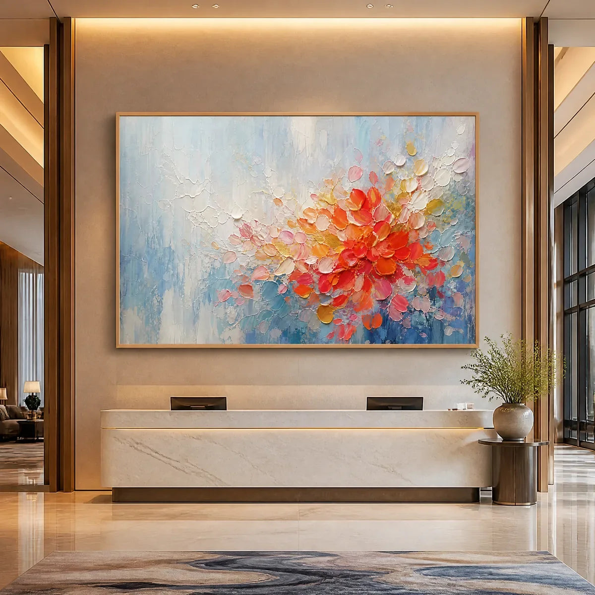 EMBER BLOOM displayed in a refined hotel