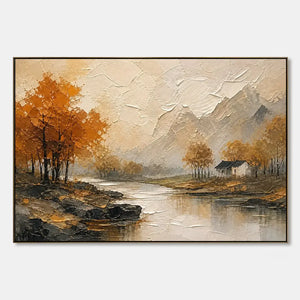 AUTUMN MIRROR hand-painted artwork