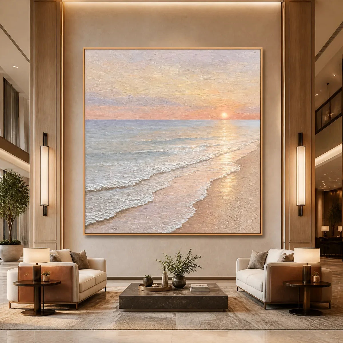 ROSEWATER HORIZON displayed in a refined hotel