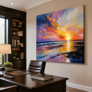 PRISM SUNSET displayed in a refined office