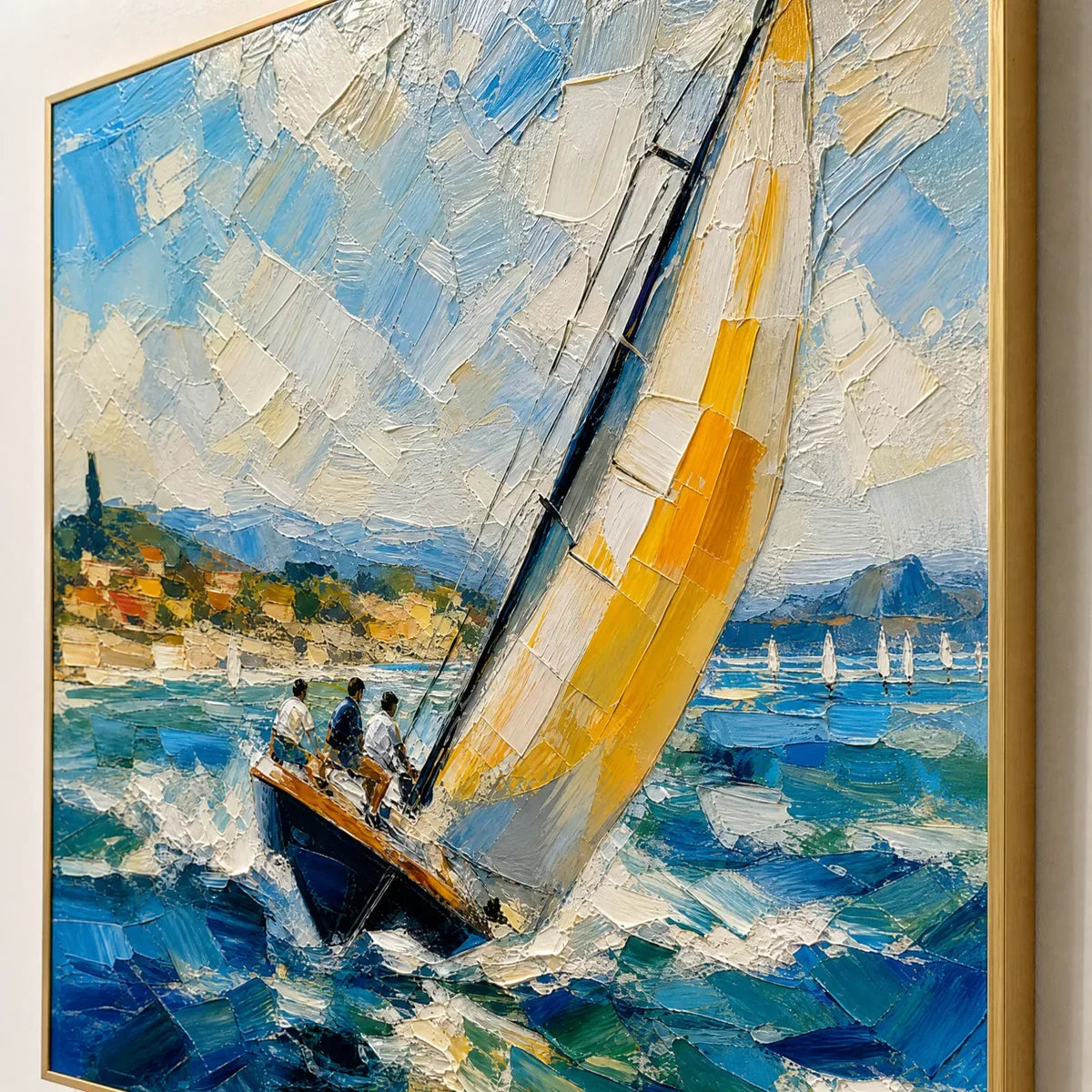 GOLDEN SAIL hand-painted texture detail