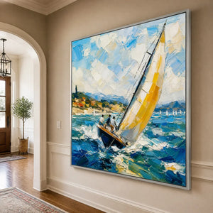 GOLDEN SAIL displayed in a refined entry hall