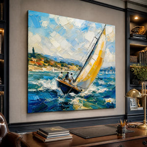 GOLDEN SAIL displayed in a refined office