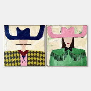 TWO VOICES hand-painted artwork