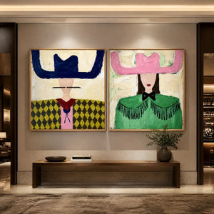 TWO VOICES displayed in a refined hotel