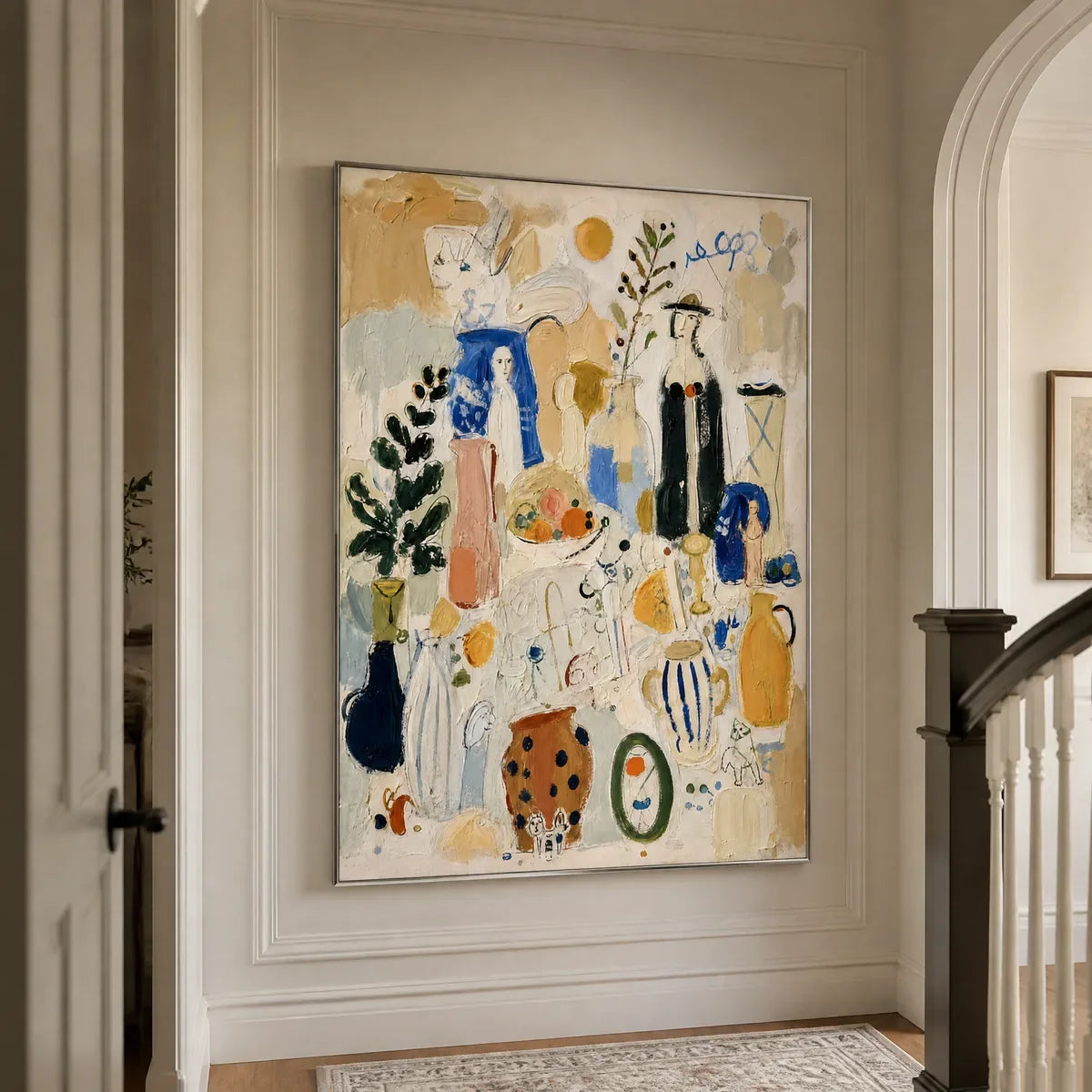 COLLECTED STORIES displayed in a refined entry hall
