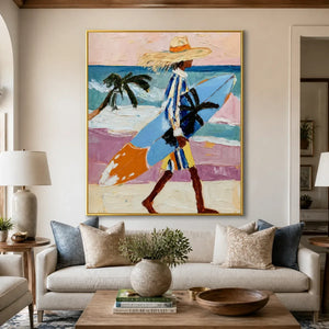 SUNLIT PASSAGE displayed in a refined living room