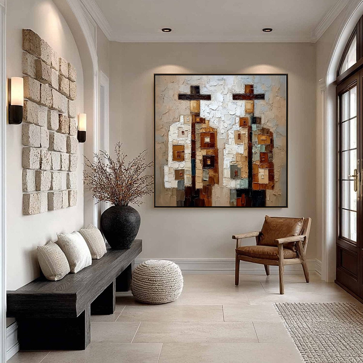 KINDRED: Abstract Figurative Impasto Palette Knife Painting