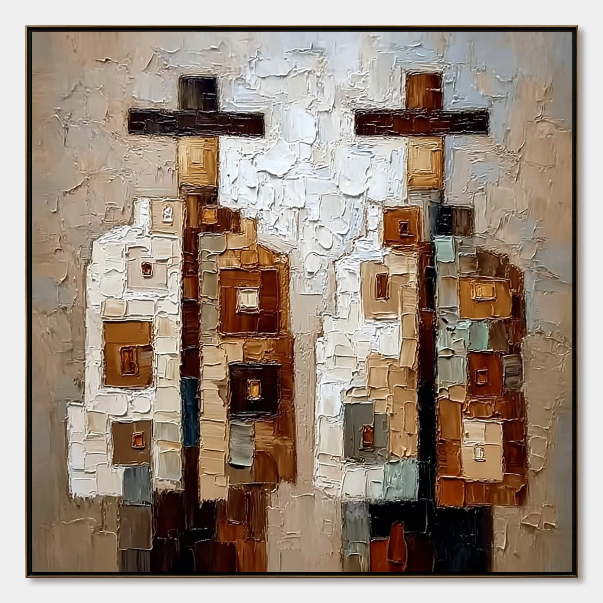 KINDRED: Abstract Figurative Impasto Palette Knife Painting