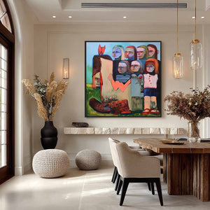 KINDRED SPIRITS: Expressive Figurative Group Portrait Oil Painting