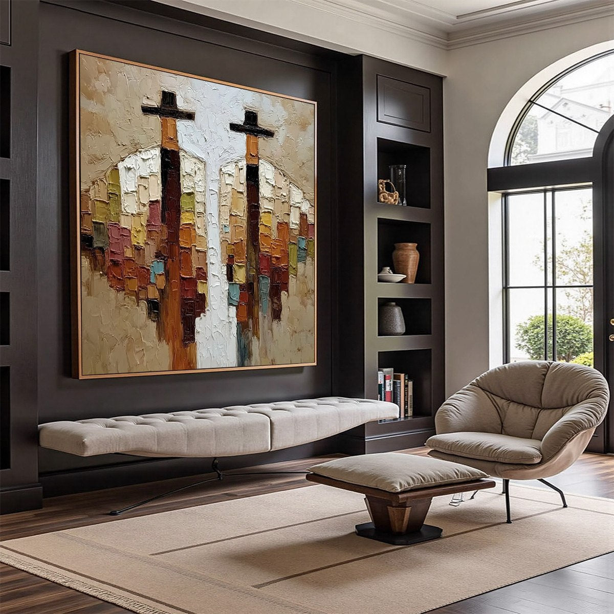KINDRED SPIRITS: Textured Abstract Figurative Impasto Painting