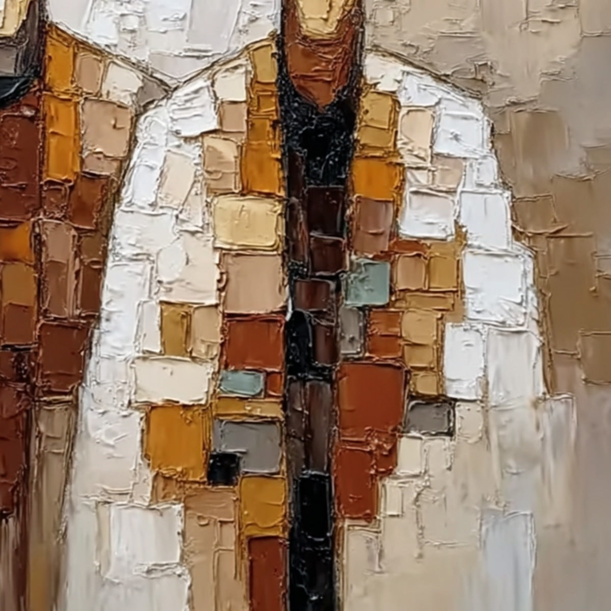 KINDRED SPIRITS: Textured Abstract Figurative Impasto Painting