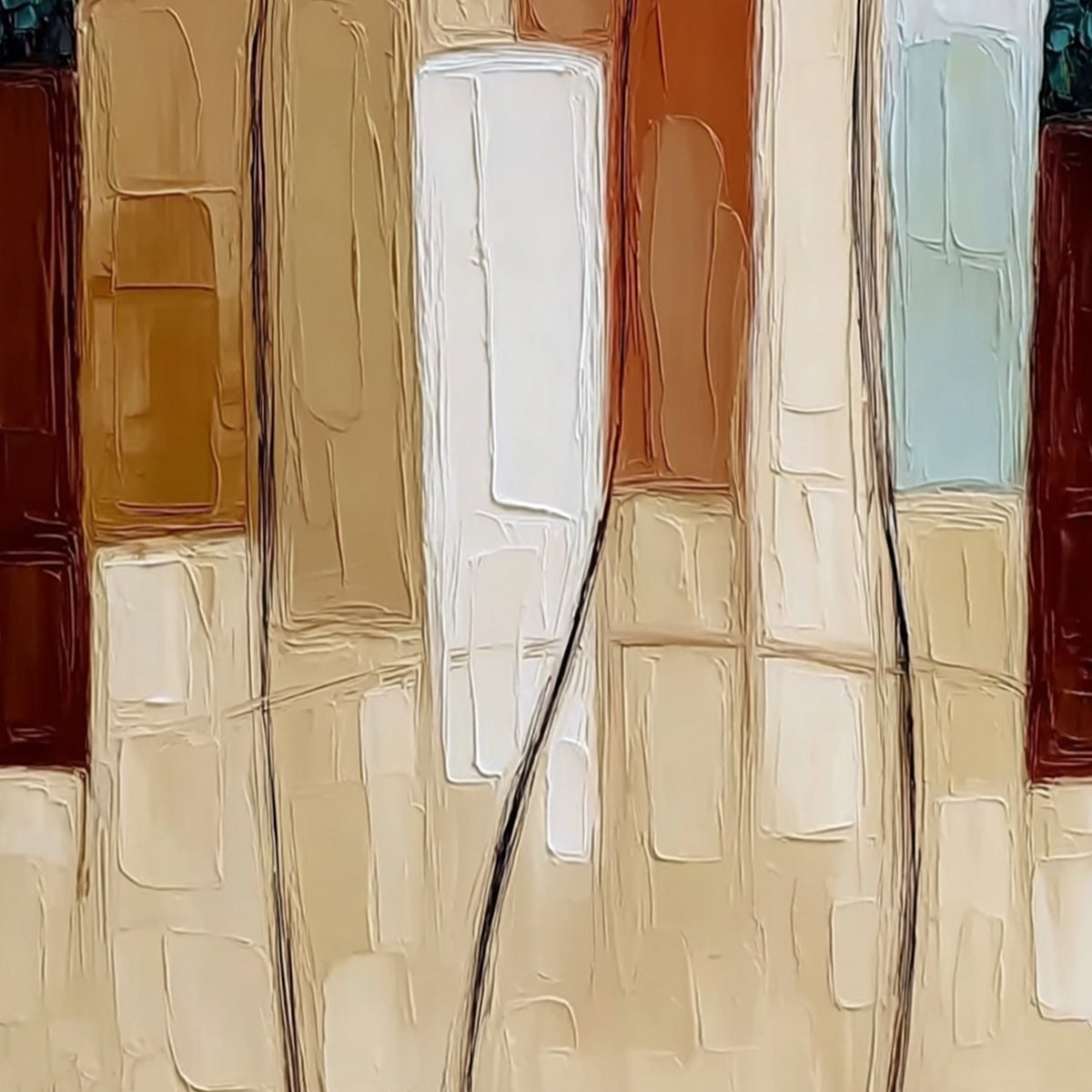 KINDRED SPIRITS: Textured Abstract Figurative Impasto Painting
