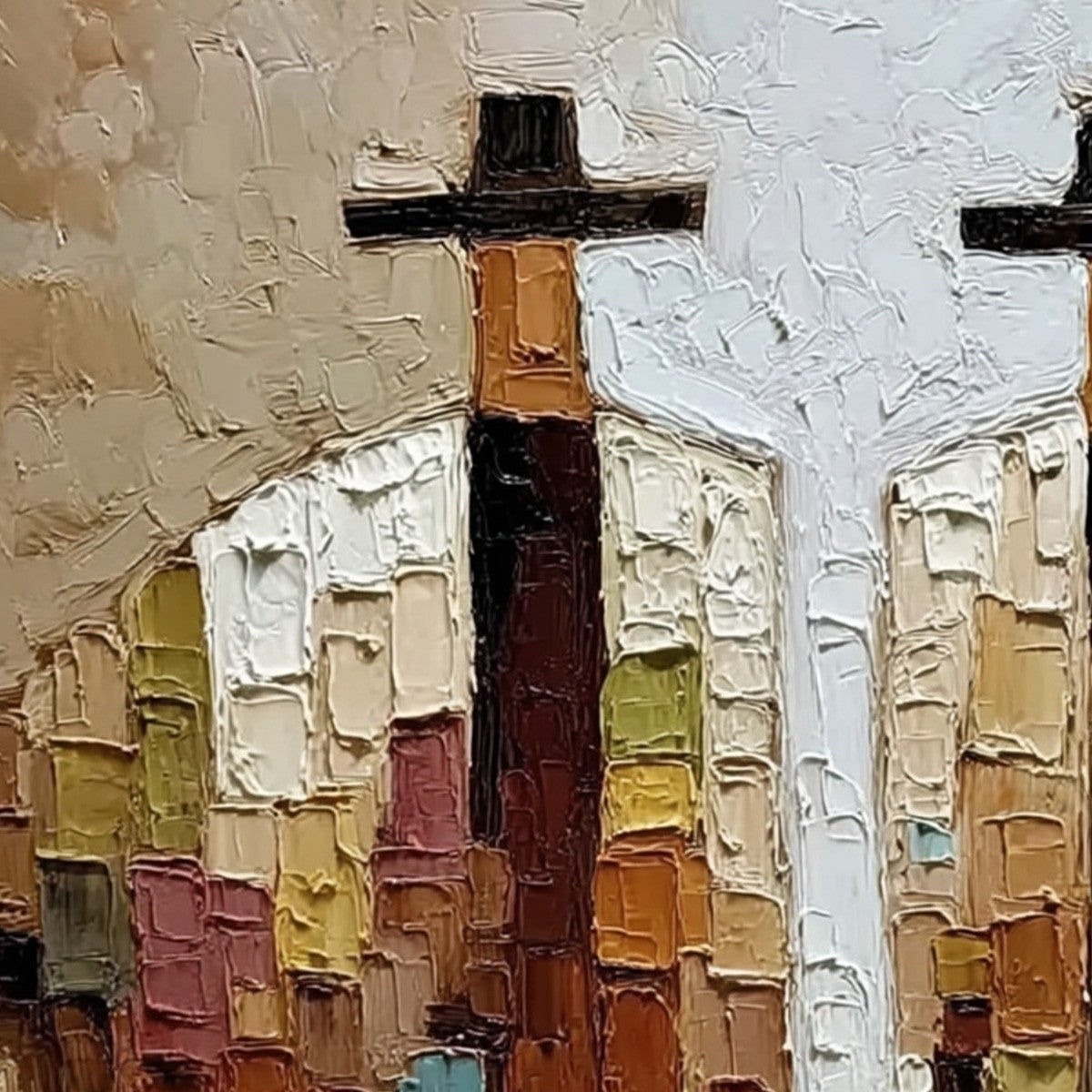 KINDRED SPIRITS: Textured Abstract Figurative Impasto Painting