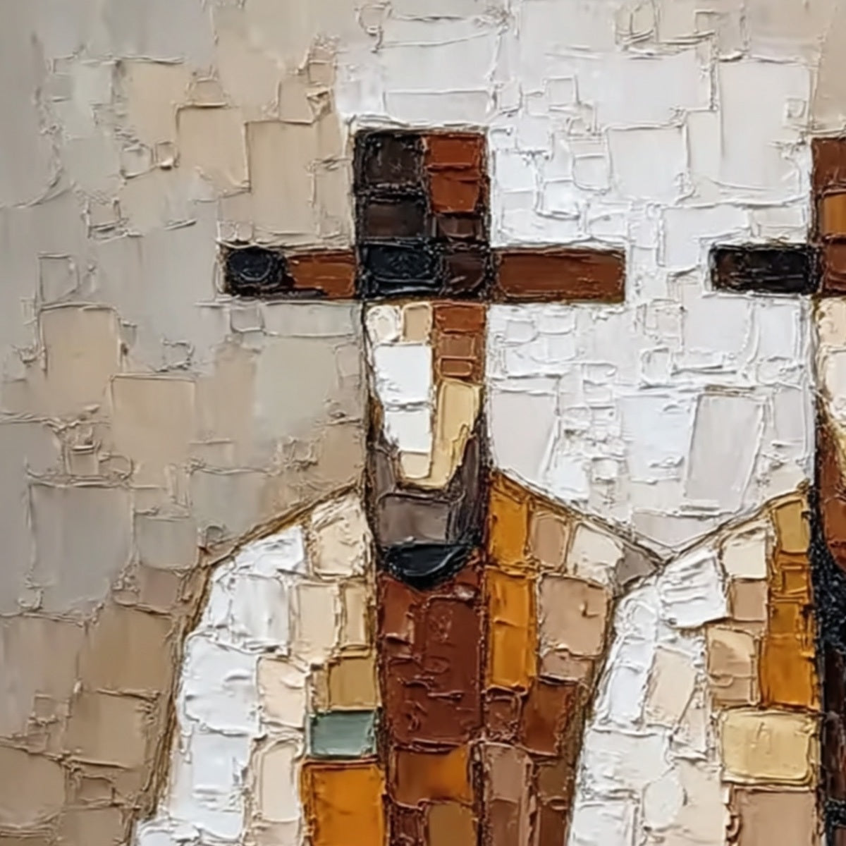 KINDRED SPIRITS: Textured Abstract Figurative Impasto Painting
