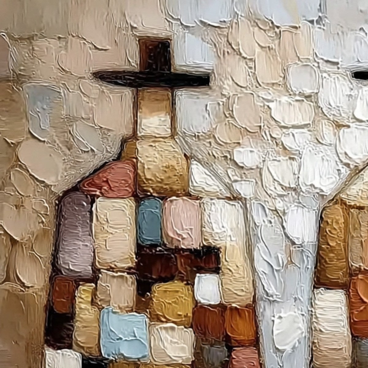 KINDRED SPIRITS: Textured Impasto Figurative Portrait Oil Painting