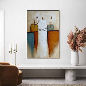 KINDRED: Textured Abstract Figurative Painting of Unity
