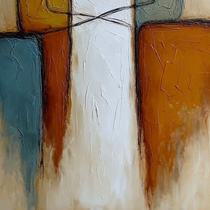 KINDRED: Textured Abstract Figurative Painting of Unity