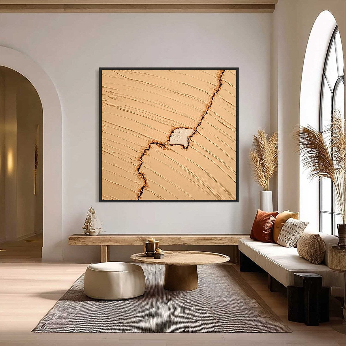 "Kintsugi" Textured Impasto Abstract Painting | Wabi-Sabi Original Wall Art