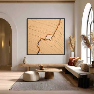 "Kintsugi" Textured Impasto Abstract Painting | Wabi-Sabi Original Wall Art