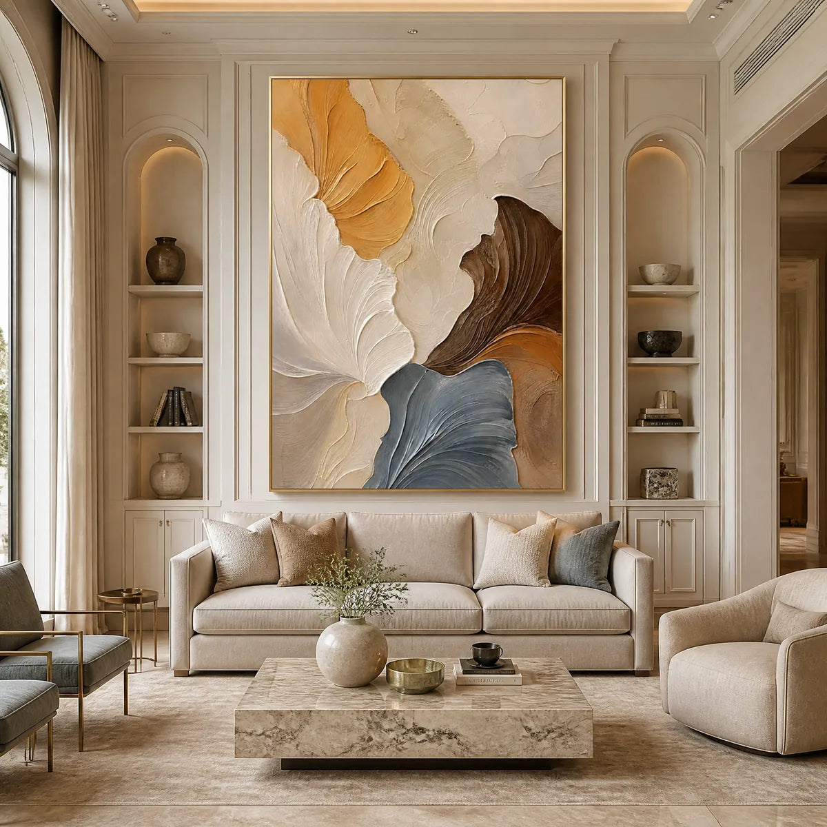 LAYERED EARTH: Layered Neutral Organic Abstract