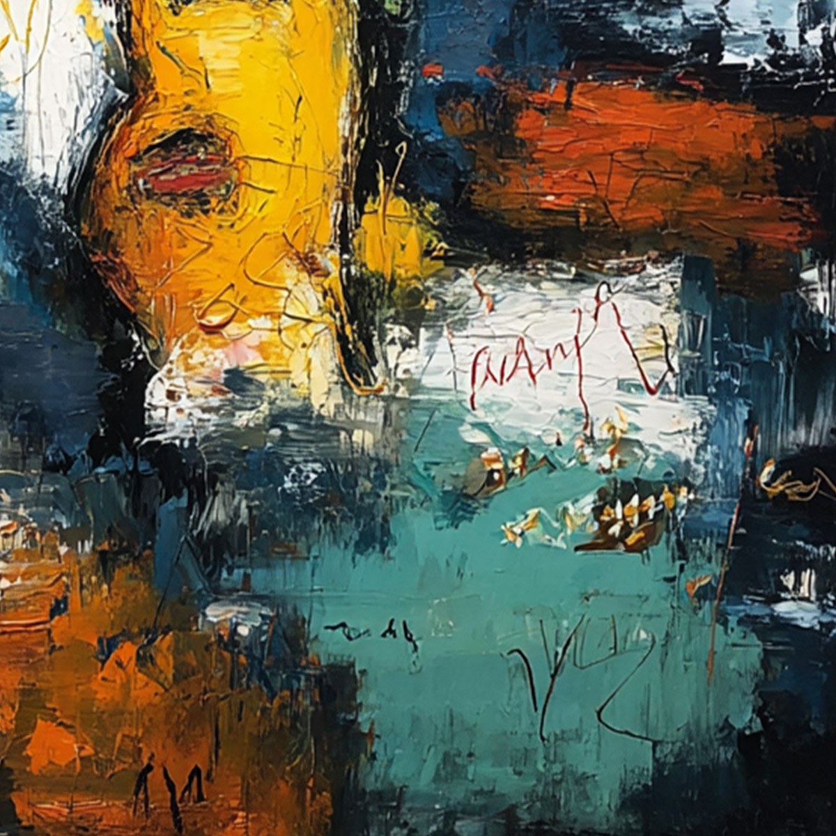 LIBERTY UNLEASHED: Vibrant Abstract Palette Knife Painting of a Modern Icon