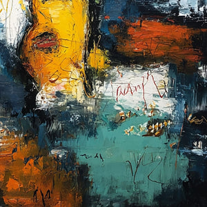 LIBERTY UNLEASHED: Vibrant Abstract Palette Knife Painting of a Modern Icon
