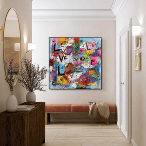 LOVE EXPLOSION: Colorful Abstract Graffiti Style Love Painting
