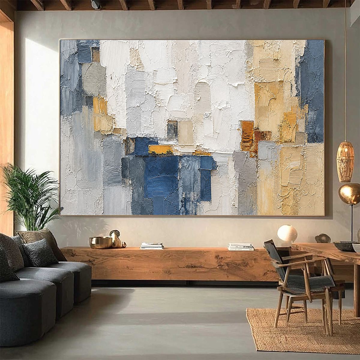 METROPOLIS: Textured Abstract Cityscape Impasto Painting