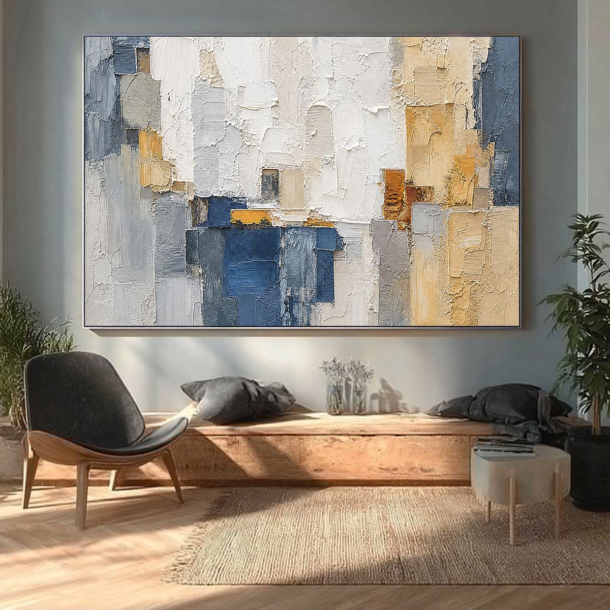 METROPOLIS: Textured Abstract Cityscape Impasto Painting
