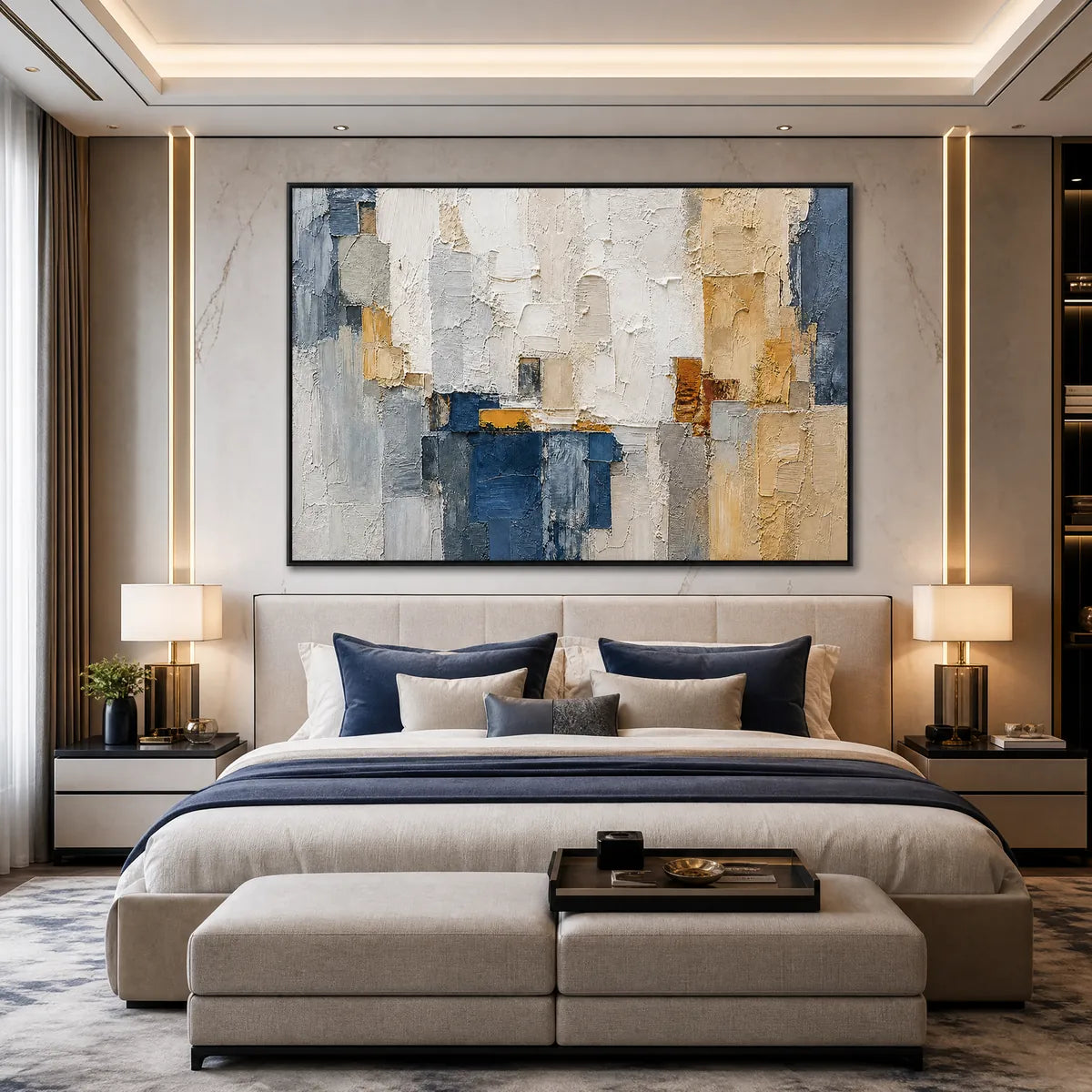 METROPOLIS: Textured Abstract Cityscape Impasto Painting