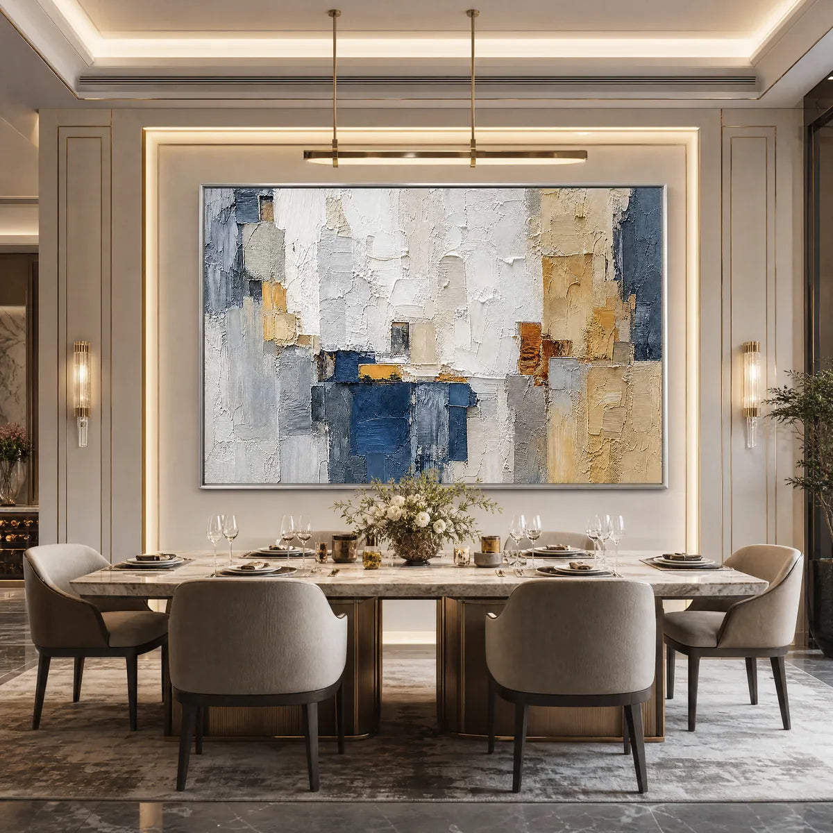 METROPOLIS: Textured Abstract Cityscape Impasto Painting