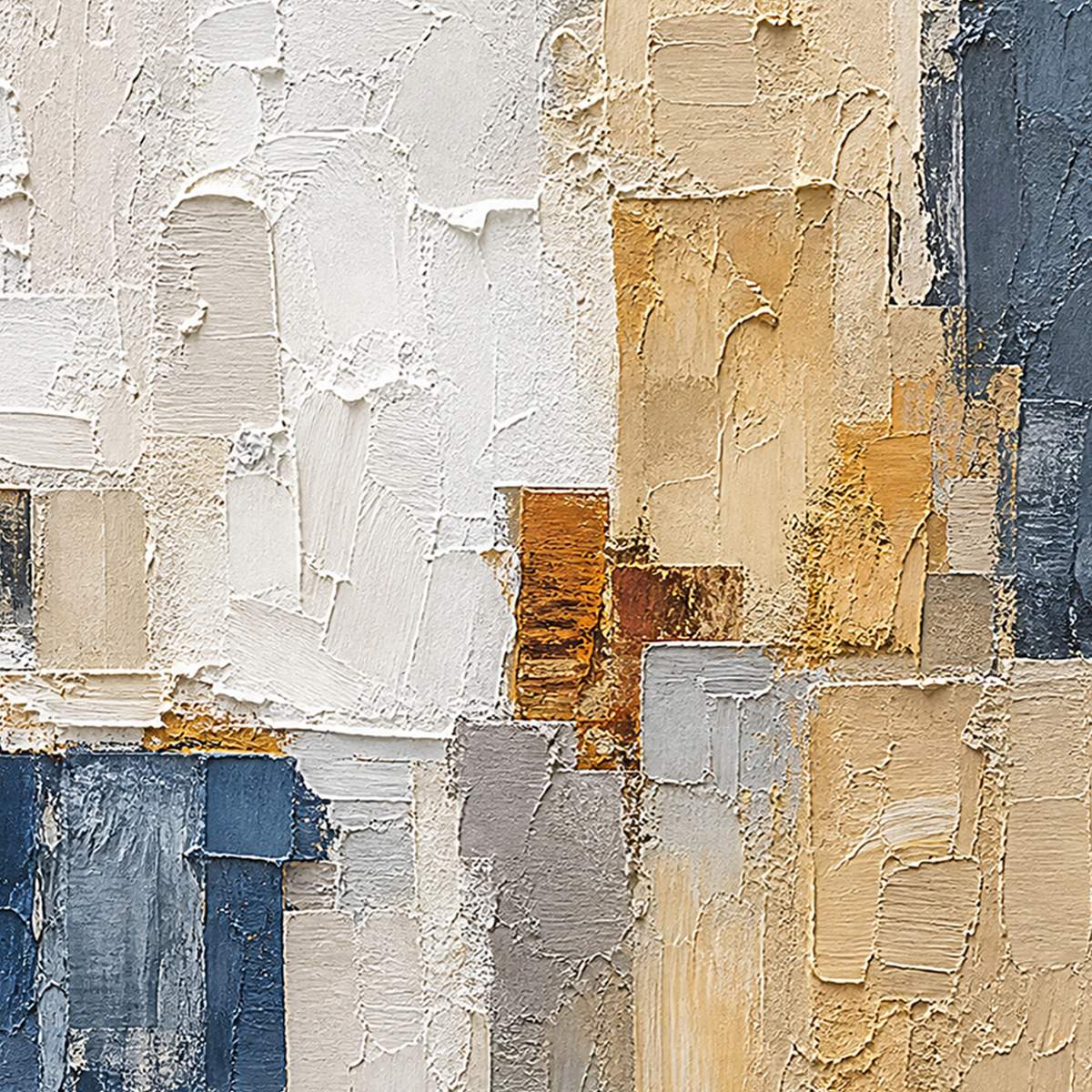 METROPOLIS: Textured Abstract Cityscape Impasto Painting