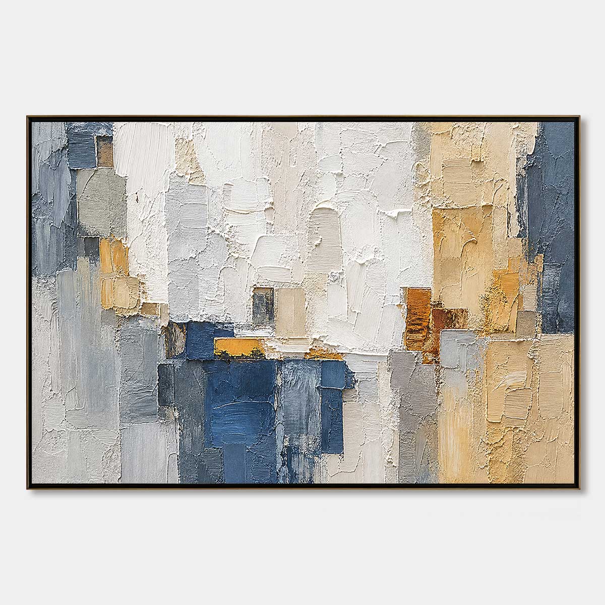 METROPOLIS: Textured Abstract Cityscape Impasto Painting