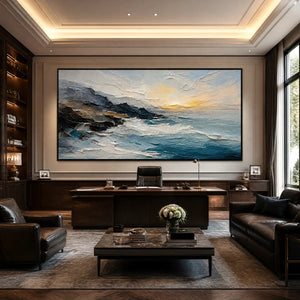 MIDNIGHT BREAKER: Stormy Ocean Wave Painting