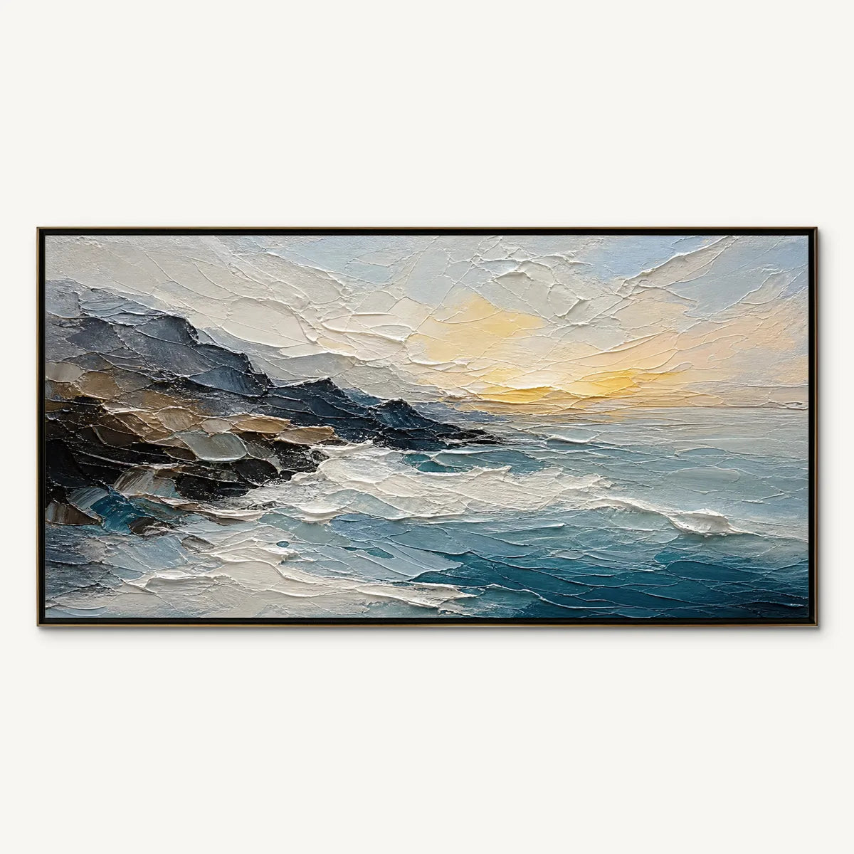 MIDNIGHT BREAKER: Stormy Ocean Wave Painting