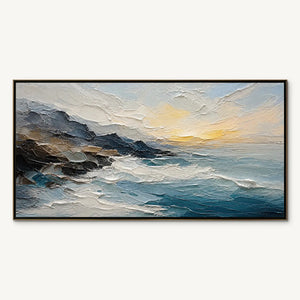 MIDNIGHT BREAKER: Stormy Ocean Wave Painting