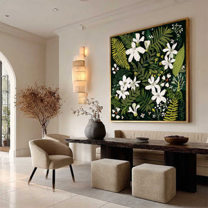 MIDNIGHT GARDEN: Dark Botanical Floral Painting