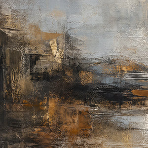 MIST OVER LAKE: Misty Abstract Lake Painting