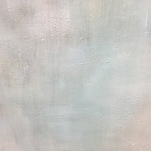 MISTY MORNING: Textured Minimalist Abstract Oil Painting