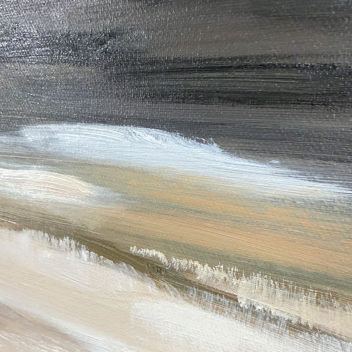 MISTY MOUNTAIN LAKE PANORAMIC: Landscape Painting, Panoramic Wall Art