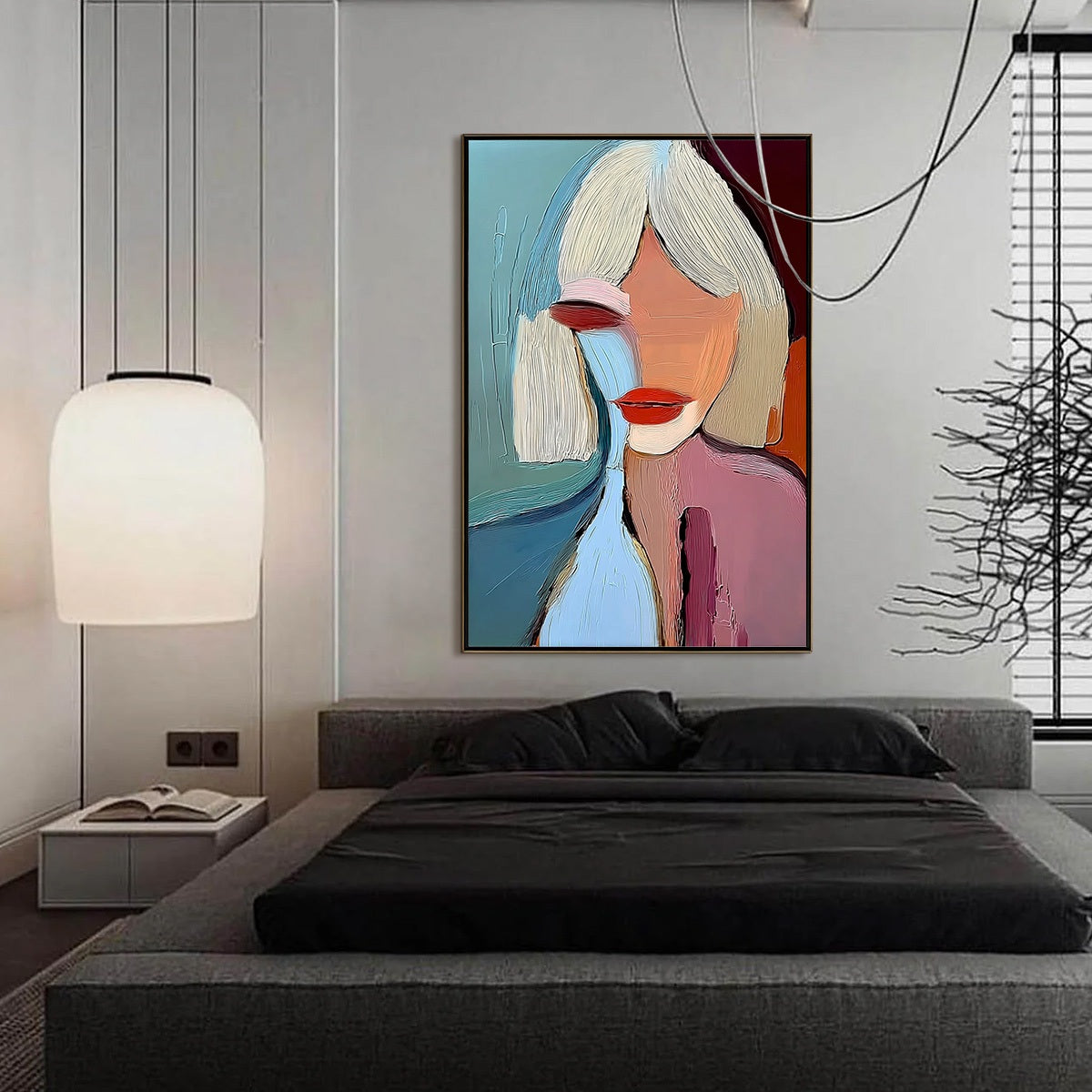 MOMENT IN COLOR: Abstract Textured Portrait Painting of a Woman