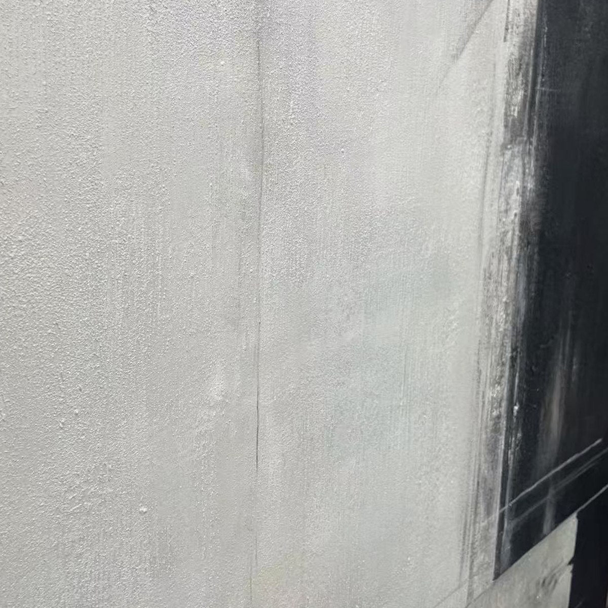 MONOCHROME MINIMALISM: Abstract Painting, Black and White Wall Art, Textured Canvas, Vertical