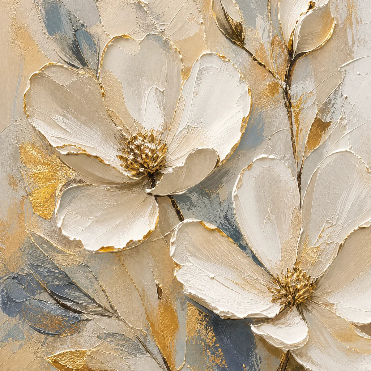 MOONLIT MAGNOLIA: White Magnolia Floral Painting