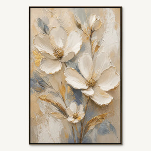 MOONLIT MAGNOLIA: White Magnolia Floral Painting