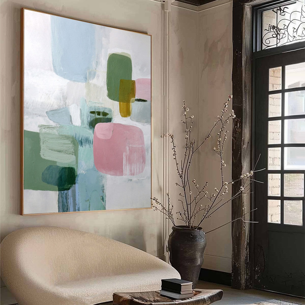 MORNING BLUSH: Soft Pastel Abstract Wall Art