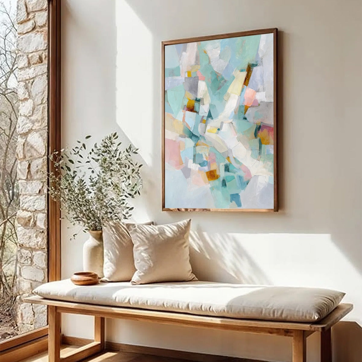 MOSAIC DREAM: Colorful Modern Abstract Geometric Painting