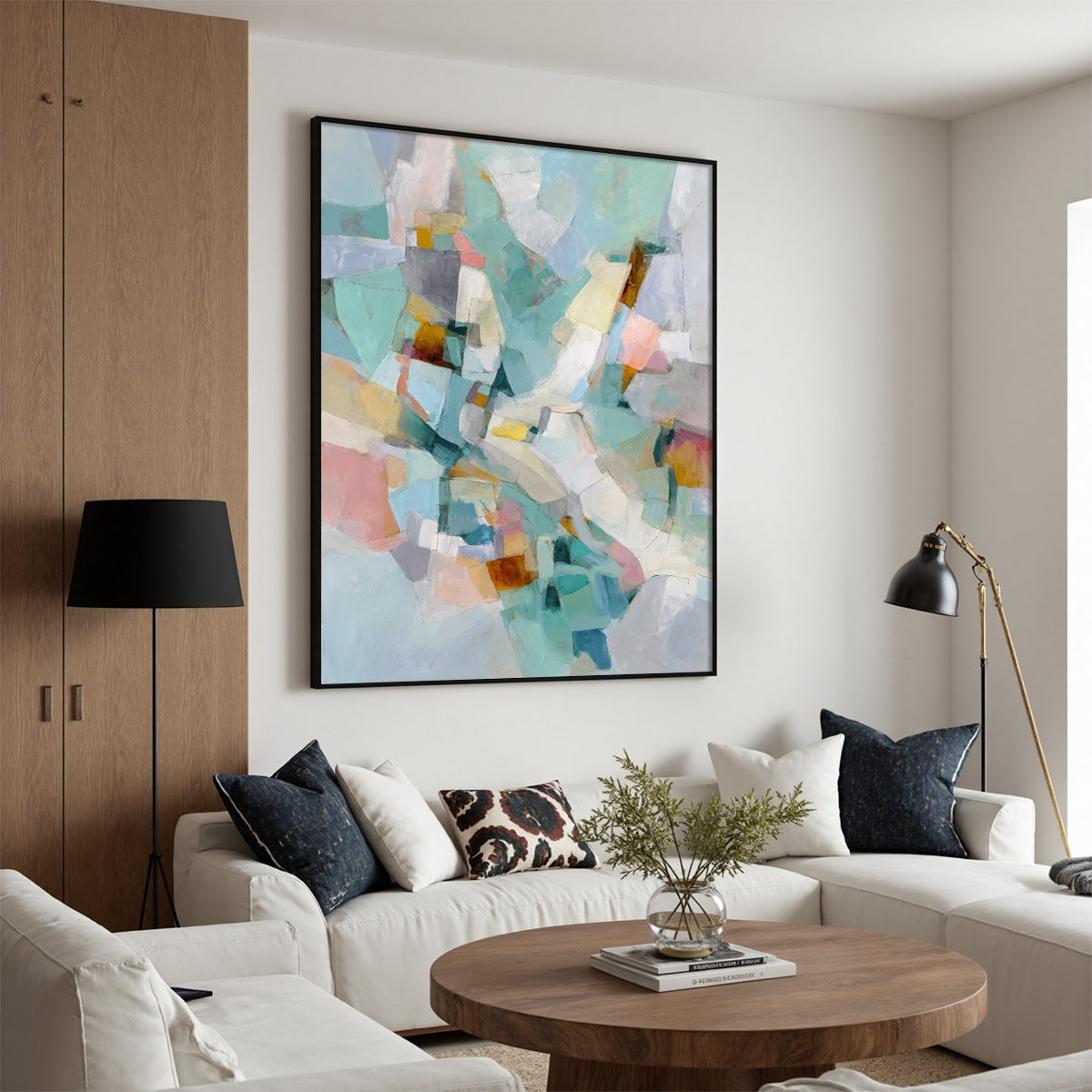 MOSAIC DREAM: Colorful Modern Abstract Geometric Painting