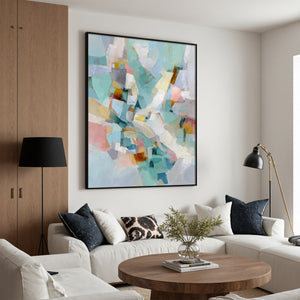 MOSAIC DREAM: Colorful Modern Abstract Geometric Painting