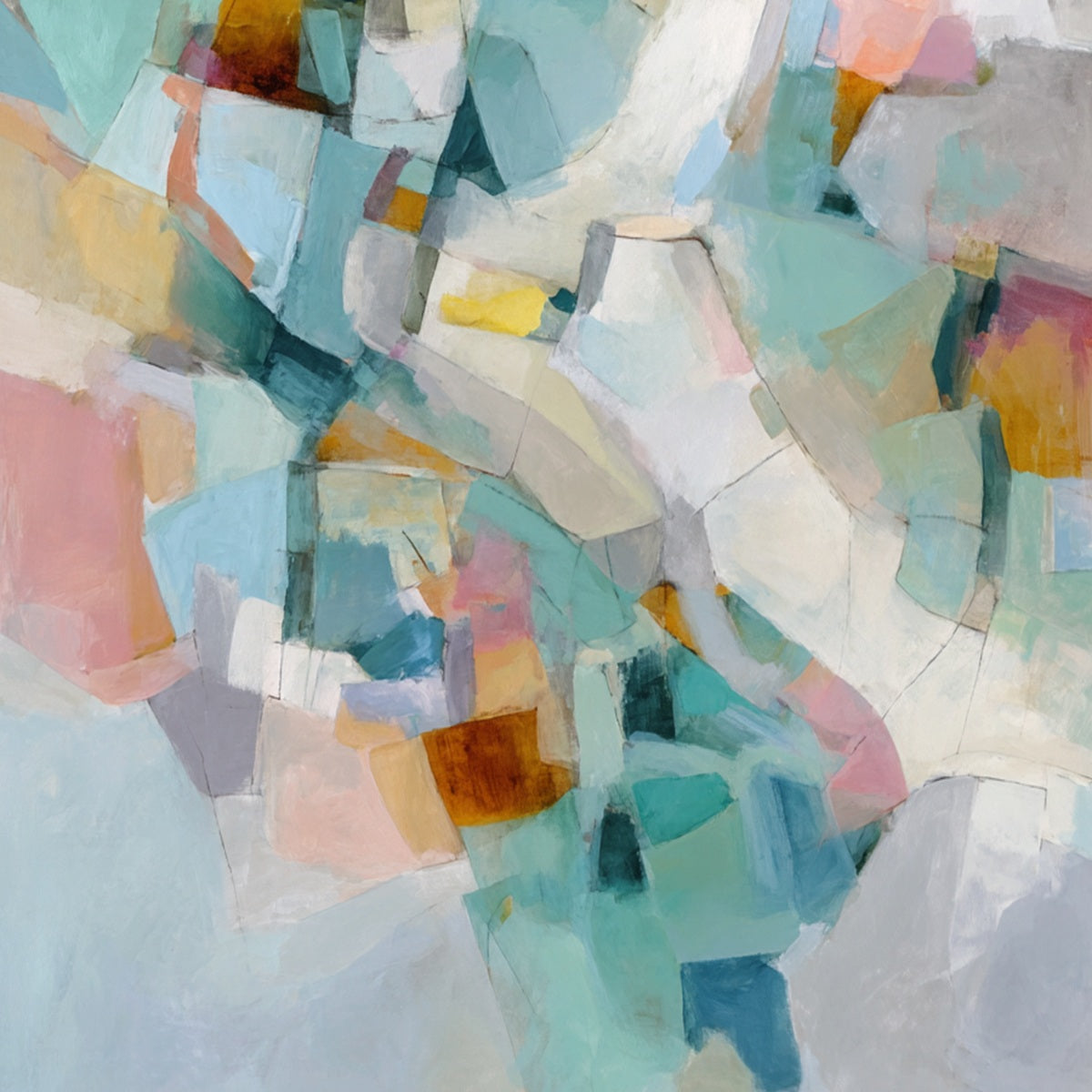 MOSAIC DREAM: Colorful Modern Abstract Geometric Painting
